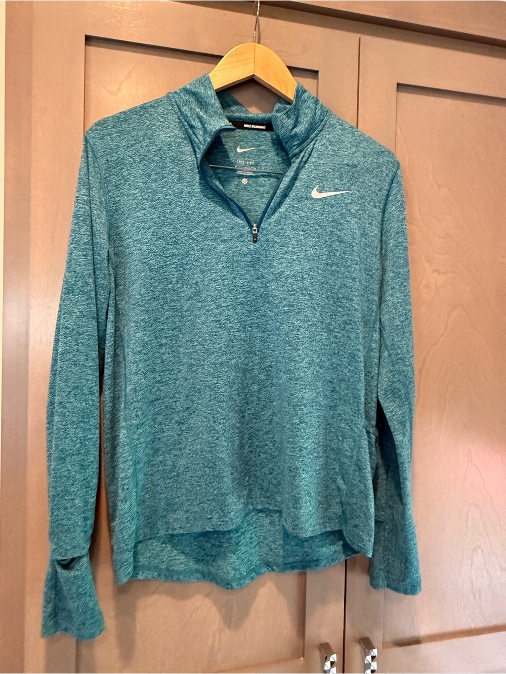Nike Teal Heather Dri-Fit Running Pullover